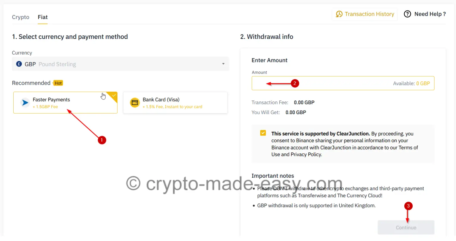 how to send money to binance from bank