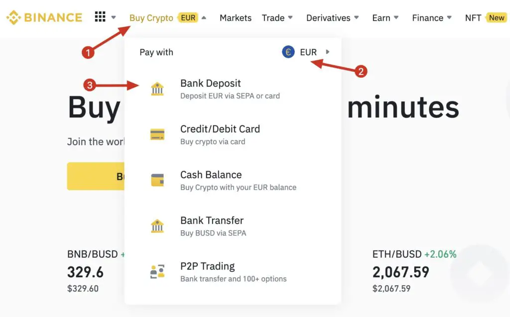 Buy Bitcoin using Bank Deposit